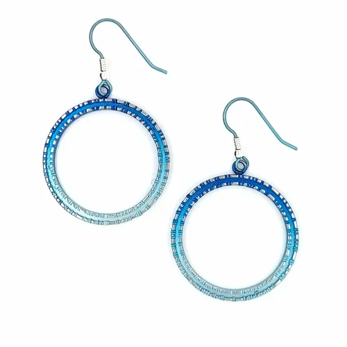 Coastal Edge Light Blue Large Drop Earrings